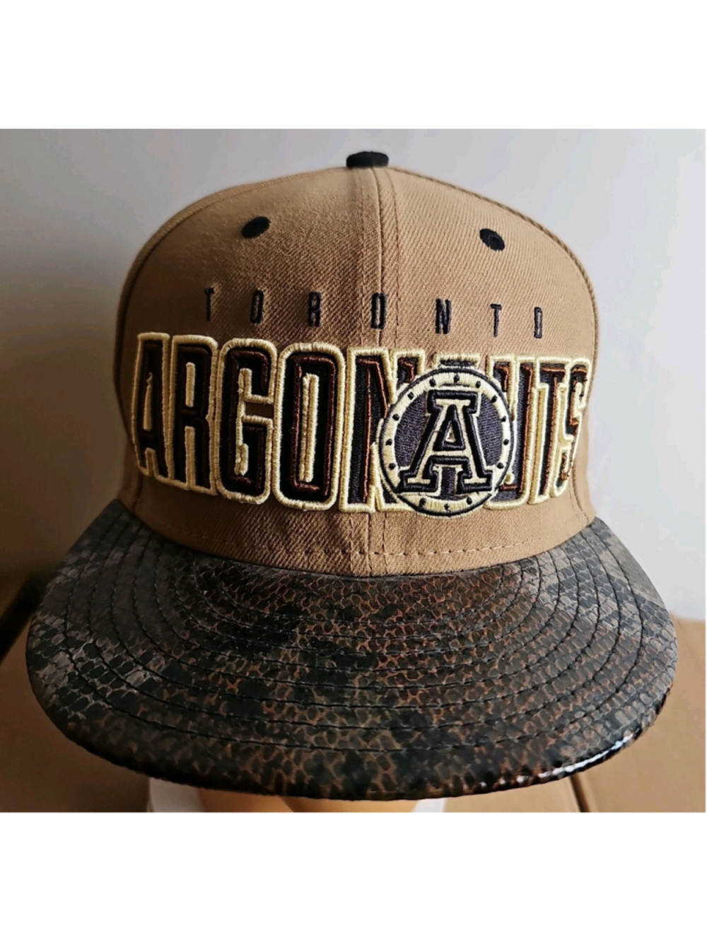 Toronto Argonauts New Era 9Fifty Snakeskin Leather Bill & Strapback Hat CFL